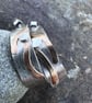 Silver and gold Hoop Stud Earrings