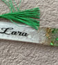 Personalised name resin gold leaf bookmark page holder  - Image 2