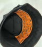 Large Cotton Canvas Drawstring Project Bag Black & Orange Bats Spiders & Moths - Image 3