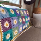 Crochet Hazy Daisy Summer Squares Blanket