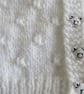 14" Newborn Baby Boys Knots Patterned Cardigan (White) - Image 4