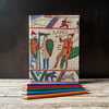 Bayeux Tapestry Handstitched A5 1950s Fabric Journal Sketchbook Harold Arrow Eye