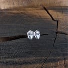 Handmade Tiny Silver Acorn Studs