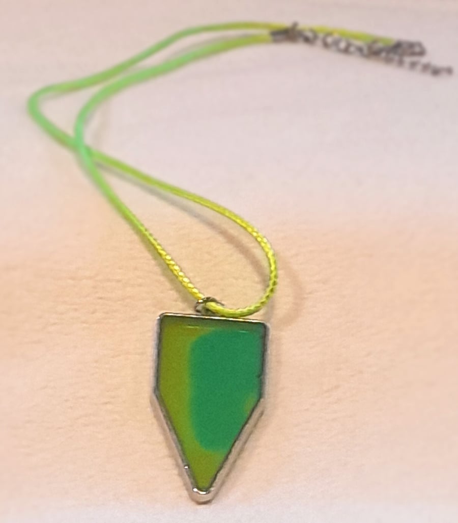 Green resin pendant