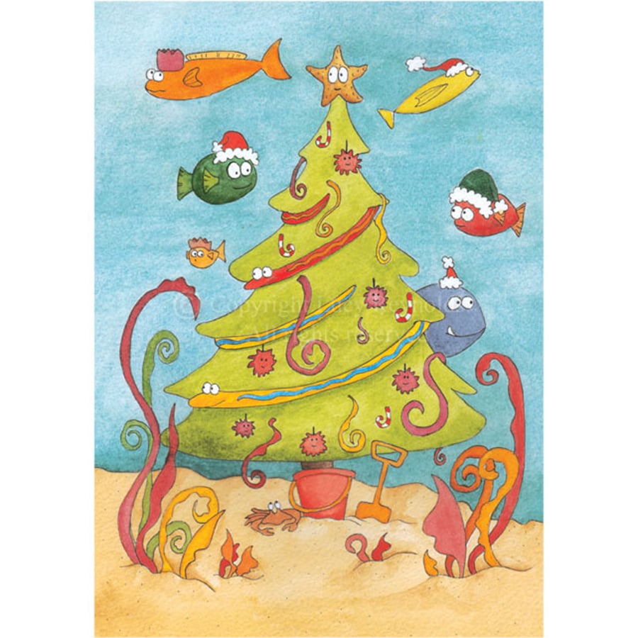Underwater Christmas Card A5