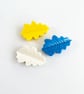Colourful Resin Leaf Shaped Brooch