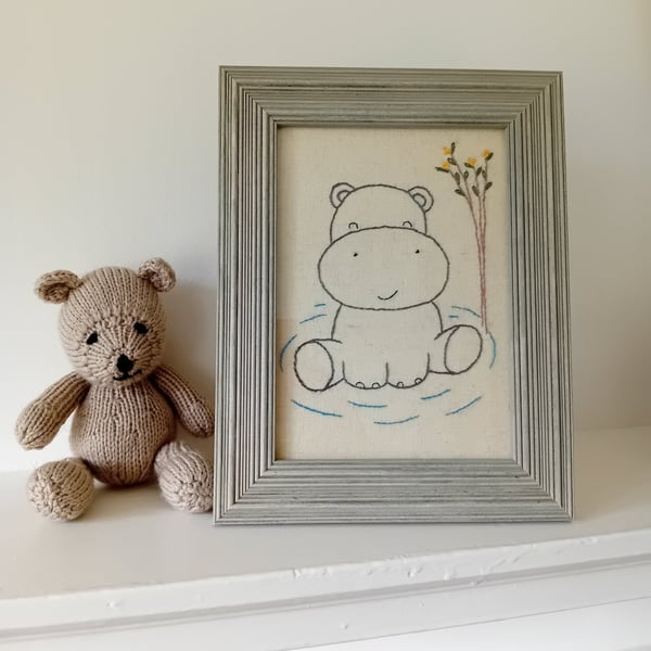 Hand Embroidered Framed Picture