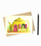 Teapot Toad Card - Blank Card - Greeting Card