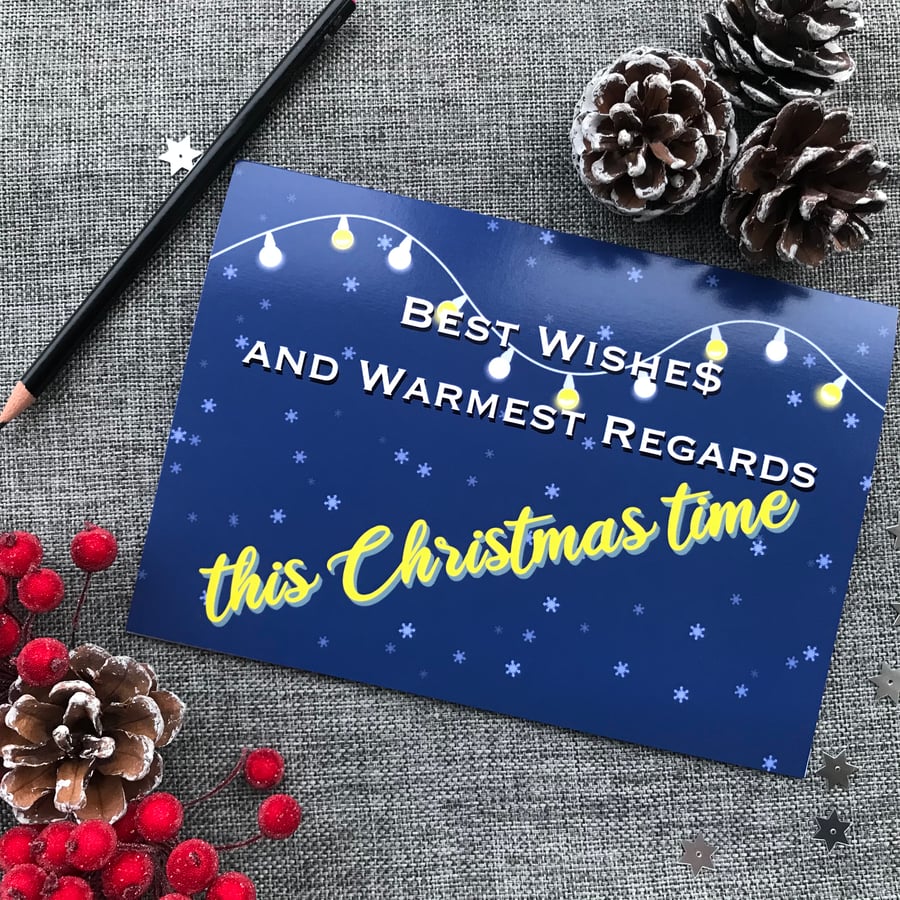 Best Wishes and Warmest Regards - Schitt's Creek Inspired Christmas Card