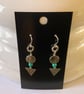 Stainless Steel Triangle Charm Earrings. - Image 2