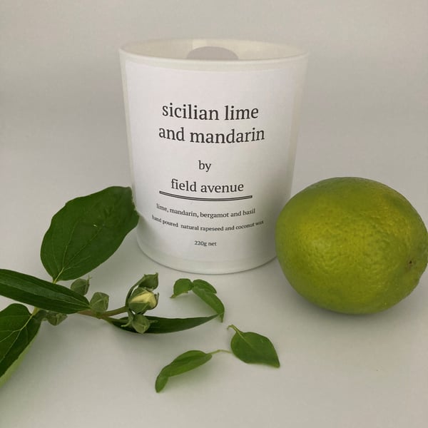 Sicilian Lime and Mandarin candle - NEW - Summer Collection