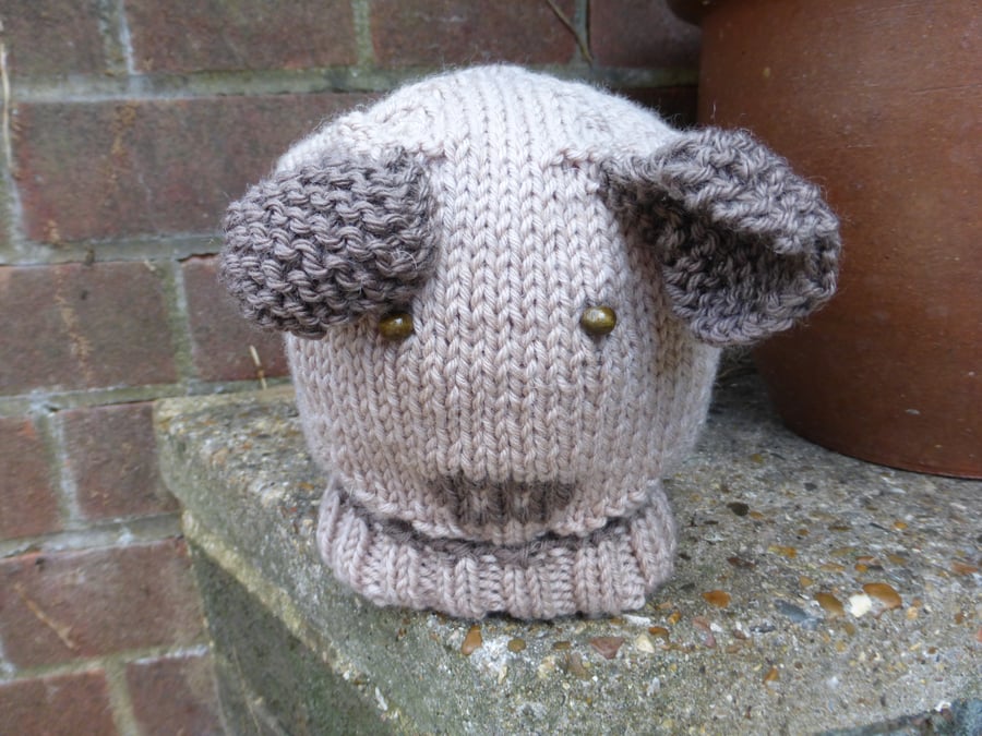 KNITTING PATTERN for Puppy Dog Baby Hat