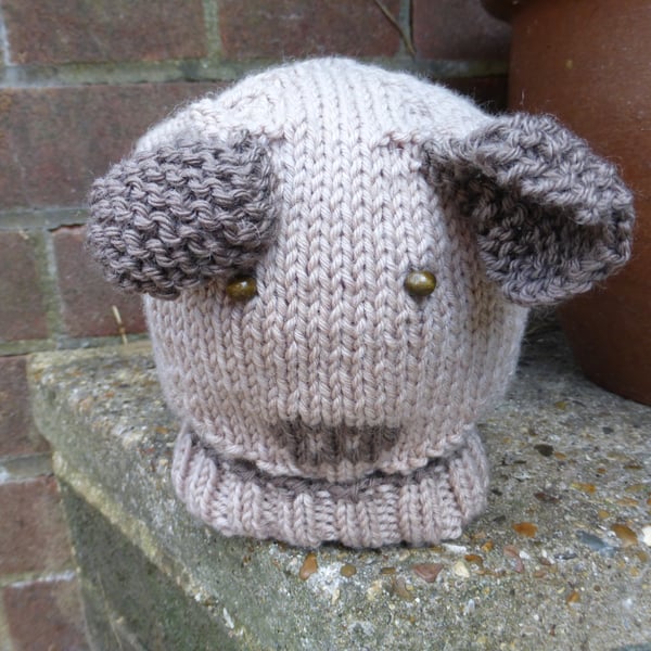 KNITTING PATTERN for Puppy Dog Baby Hat
