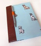 Summer Seconds Padded Notebook Cover in Blue, Notebooks, Notebook with Blue Dogs - Image 1