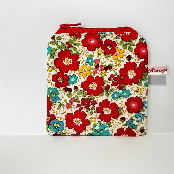 Red Floral Knitting Case - Spanish Summer