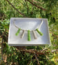 felted necklace - green and grey - Image 1