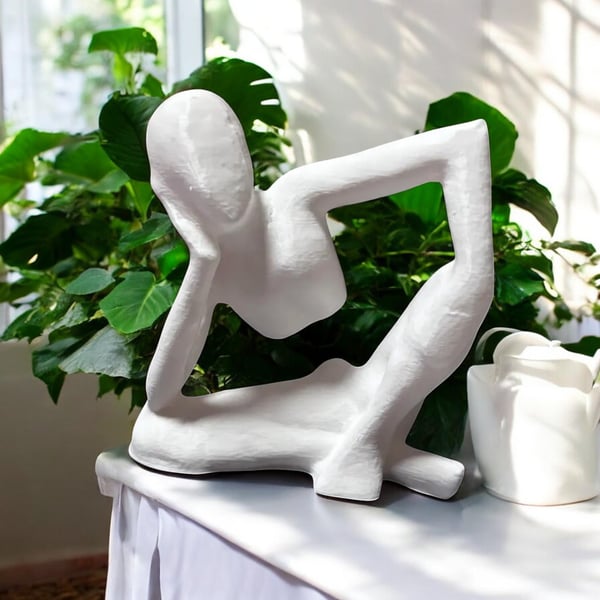 Harmony Meditation Statue 3D Printed Meditating Silhouette Calm & Peaceful Home 