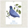 2026 Illustrated Birds A5 Mini Wall Calendar