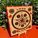 Love life. Wooden plaque 
