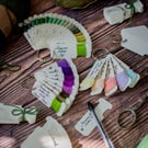 Yarn Swatch Cards on a Binder Ring  