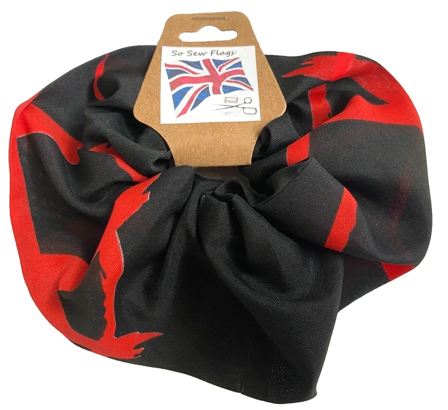 Anarchy Red Black Flag Hair Scrunchie Scrunchies Accessory Band Elastic