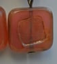 Coral Crush Czech Glass & Diamante Earrings - Image 3