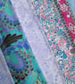 SOLD - A6 Reusable Patchwork Notebook Cover - Blues, Pinks & Purples - Image 5