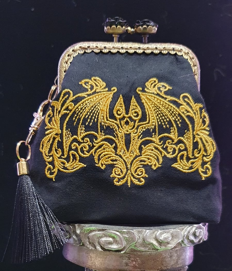 Gothic Bat coin purse