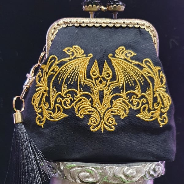 Gothic Bat coin purse