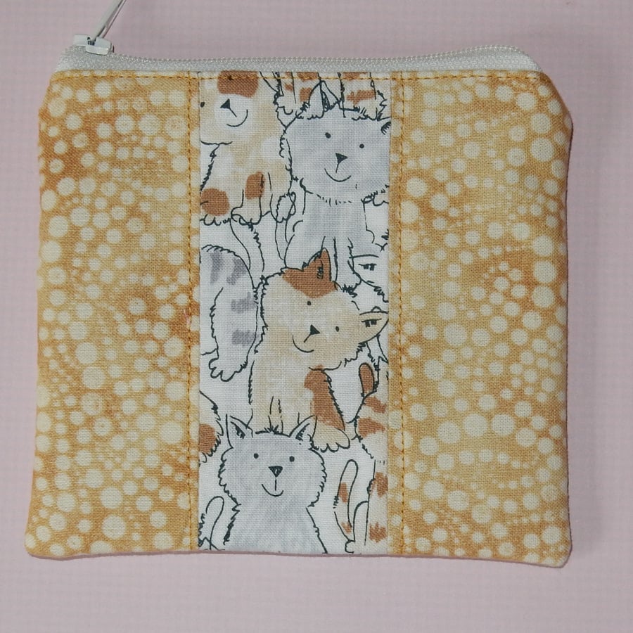 Coin purse cute cats and patchwork