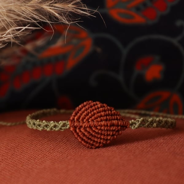 Bracelet autumn leaves , leaf Boho hippie bracelet