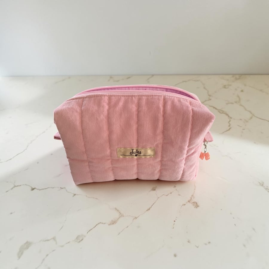 Baby Pink, Needlecord Vanity Case.