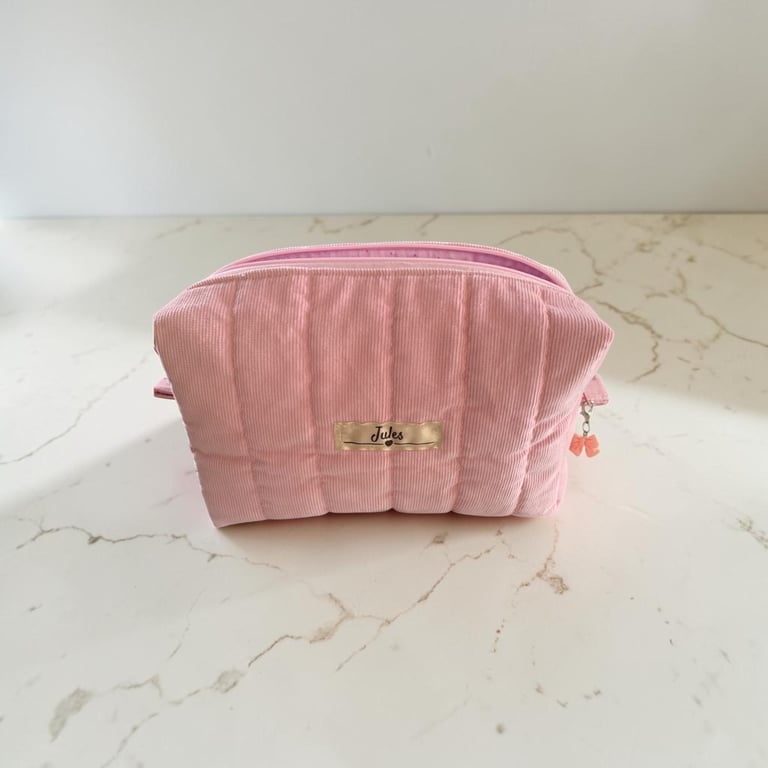 Baby Pink, Needlecord Vanity Case.