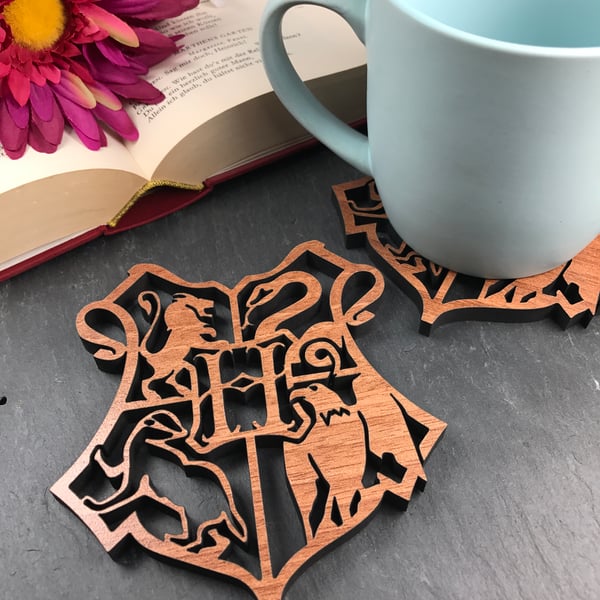 Individual Hogwarts crest Coaster.