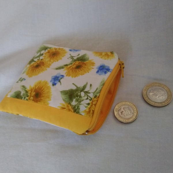 Sunflower Design Coin Purse