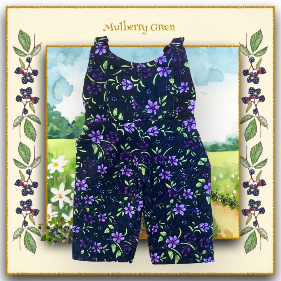 Relaxed Purple Cord Dungarees