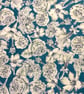 Liberty Fabric Scrap 10" Square : SHEREE Green White Floral - Image 2