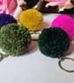 Wool Pompom Keyring, 5cm, Fluffy Pompom Plush Keychain, Stocking Filler. - Image 4