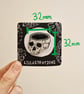 Mindless Skull Lino Printed Pin Badge - Image 9