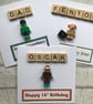 Personalized Superhero Handmade Card Scrabble Tile Name, Geek Gift