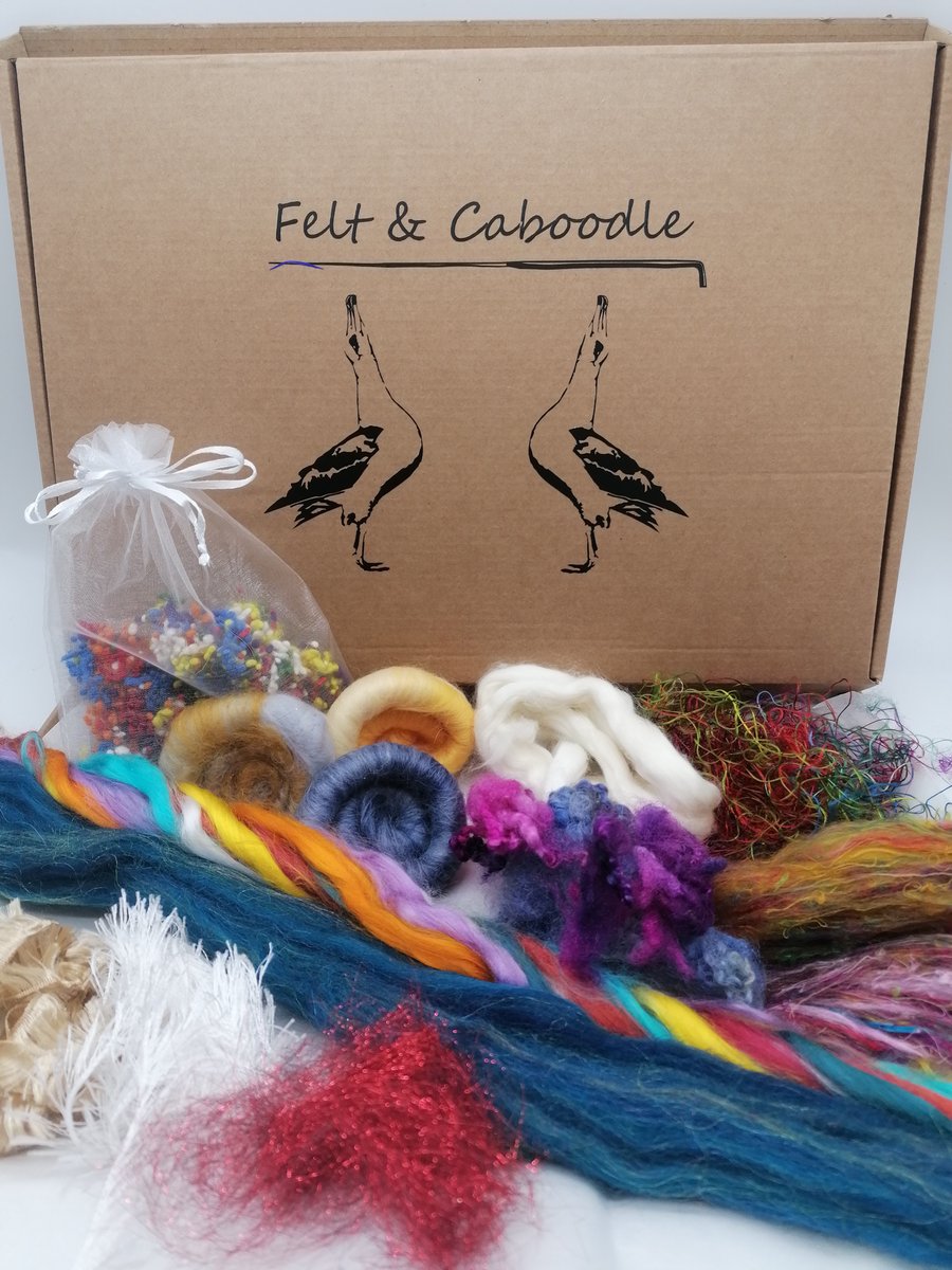 Fibre art rainbow mix box