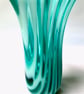 Handmade Ice Blue Fused Glass Bud Vase – Contemporary Artisan Glassware - Image 3