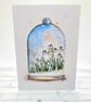 Snowdrops Blank Card - birthday, thanks, thinking of you, art greetings card - Image 5