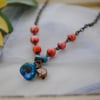 Titania coral flower charm necklace