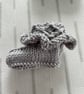 Frilly grey bootees  - Image 5
