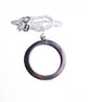 Hammered Antiqued Copper Hoop Pendant Necklace - UK Free Post - Image 3