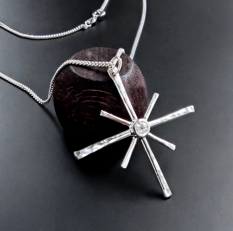 Christmas Star pendant, Handmade SPIRITUAL Jewellery Design