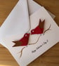 Love Birds Valentine's card, Handmade