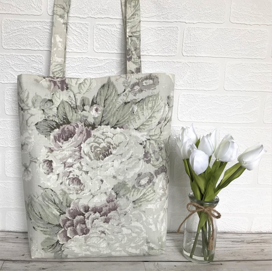 Lilac pastel Roses tote bag