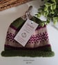 Designer Baby Boys Knotted Fairisle Rolled Beanie Hat 0 - 6  months size  - Image 3
